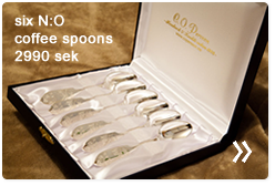 Six N:O coffee spoons 3990 SEK