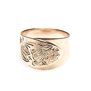 Tornedalen ring aus einem löffel gold