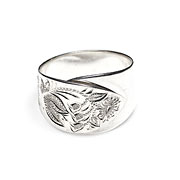 Tornedalen ring aus einem löffel sterlingsilber
